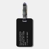 ビンセント・ヴァン・ゴッホ – 燃えるタバコのスカル ラゲッジタグ (裏面縦)