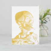 ビンセント・ヴァン・ゴッホ – 燃えるタバコのスカル 箔シーズンカード (立ち正面)