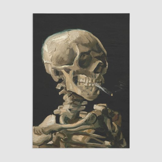 ビンセント・ヴァン・ゴッホ – 燃えるタバコのスカル 薄葉紙