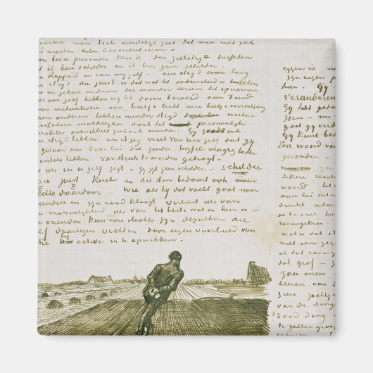 ビンセント・ヴァン・ゴッホ |男が引っ張り傷を負う マグネット (正面)