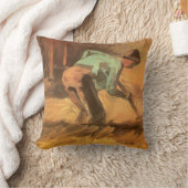 ビンセント・ヴァン・ゴッホ – 男は棒またはスペードを持ち込む クッション (ブランケット)