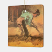ビンセント・ヴァン・ゴッホ – 男は棒またはスペードを持ち込む セラミックオーナメント (左)