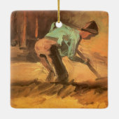 ビンセント・ヴァン・ゴッホ – 男は棒またはスペードを持ち込む セラミックオーナメント (裏面)