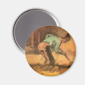 ビンセント・ヴァン・ゴッホ – 男は棒またはスペードを持ち込む マグネット (正面/裏面)