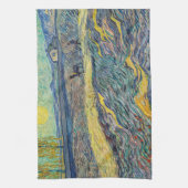 ビンセント・ヴァン・ゴッホ – 耕作農家のあるフィールド キッチンタオル (縦)