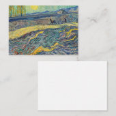 ビンセント・ヴァン・ゴッホ – 耕作農家のあるフィールド ノートカード (正面/裏面)