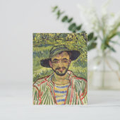 ビンセント・ヴァン・ゴッホ – 若い農民のポートレート ポストカード (スタンド正面)