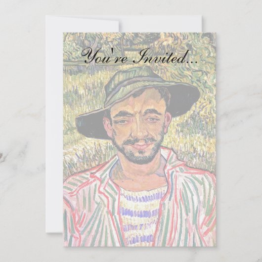 ビンセント・ヴァン・ゴッホ – 若い農民のポートレート 招待状 (正面)
