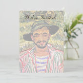 ビンセント・ヴァン・ゴッホ – 若い農民のポートレート 招待状 (スタンド正面)