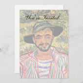 ビンセント・ヴァン・ゴッホ – 若い農民のポートレート 招待状 (正面/裏面)