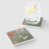 ビンセント・ヴァン・ゴッホ – 蝶とポピー ストーンコースター (横)