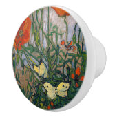 ビンセント・ヴァン・ゴッホ – 蝶とポピー セラミックノブ (右)