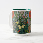 ビンセント・ヴァン・ゴッホ – 蝶とポピー ツートーンマグカップ (正面左)