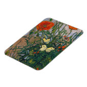 ビンセント・ヴァン・ゴッホ – 蝶とポピー マグネット (左側)