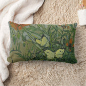 ビンセント・ヴァン・ゴッホ – 蝶とポピー ランバークッション (ブランケット)