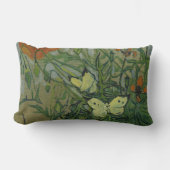 ビンセント・ヴァン・ゴッホ – 蝶とポピー ランバークッション (正面)