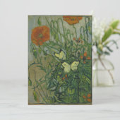 ビンセント・ヴァン・ゴッホ – 蝶とポピー 招待状 (スタンド正面)