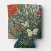 ビンセント・ヴァン・ゴッホ – 蝶とポピー 缶クーラー (裏面)