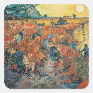 ビンセント·ヴァン·ゴッホ 赤い葡萄畑アットアール, 1888 スクエアシール