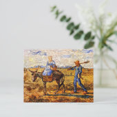 ビンセント・ヴァン・ゴッホ – 農夫のカップルが働く ポストカード (スタンド正面)