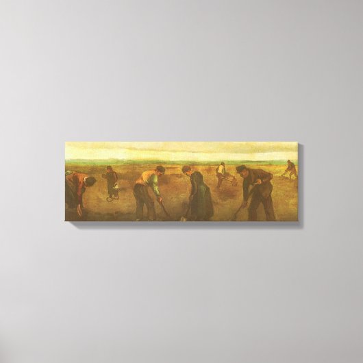 ビンセント・ヴァン・ゴッホ – 農民植栽ジャガイモ キャンバスプリント (正面)