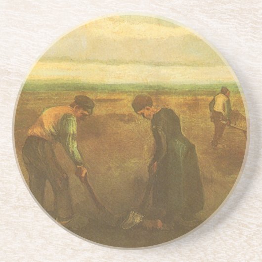 ビンセント・ヴァン・ゴッホ – 農民植栽ジャガイモ コースター (正面)