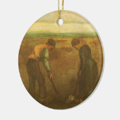 ビンセント・ヴァン・ゴッホ – 農民植栽ジャガイモ セラミックオーナメント (左)