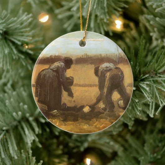 ビンセント・ヴァン・ゴッホ – 農民植栽ジャガイモ セラミックオーナメント (ツリー)