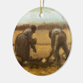 ビンセント・ヴァン・ゴッホ – 農民植栽ジャガイモ セラミックオーナメント (左)