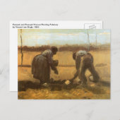 ビンセント・ヴァン・ゴッホ – 農民植栽ジャガイモ ポストカード (正面/裏面)