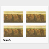 ビンセント・ヴァン・ゴッホ – 農民植栽ジャガイモ 長方形シール (シート)