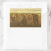 ビンセント・ヴァン・ゴッホ – 農民植栽ジャガイモ 長方形シール (バッグ)