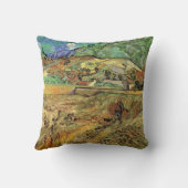 ビンセント・ヴァン・ゴッホ – 閉じた小麦畑w農夫 クッション (裏面)