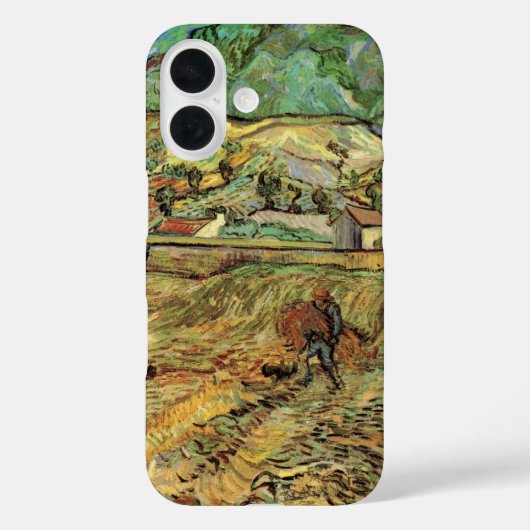 ビンセント・ヴァン・ゴッホ – 閉じた小麦畑w農夫 Case-Mate iPhoneケース (裏面)