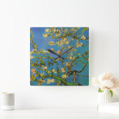 ビンセント・ヴァン・ゴッホ – 開花アーモンド・ツリー スクエア壁時計 (ホーム)