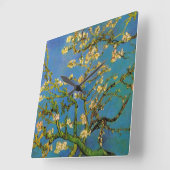 ビンセント・ヴァン・ゴッホ – 開花アーモンド・ツリー スクエア壁時計 (傾斜)