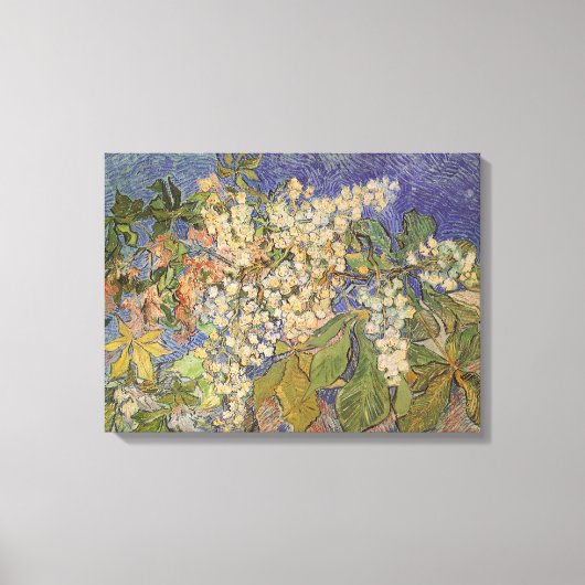 ビンセント・ヴァン・ゴッホ – 開花栗の枝 キャンバスプリント (正面)