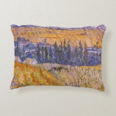 ビンセント・ヴァン・ゴッホ – 雨の中のオーヴェースの風景 アクセントクッション (裏面)