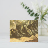 ビンセント・ヴァン・ゴッホ – 静物三足の靴 ポストカード (スタンド正面)