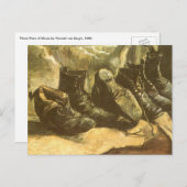 ビンセント・ヴァン・ゴッホ – 静物三足の靴 ポストカード (正面/裏面)