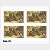 ビンセント・ヴァン・ゴッホ – 静物三足の靴 長方形シール (シート)