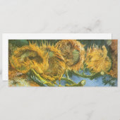 ビンセント・ヴァン・ゴッホ – 静物詩：4つの切り取ったひまわり (正面/裏面)