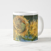 ビンセント・ヴァン・ゴッホ – 静物詩：4つの切り取ったひまわり ジャンボコーヒーマグカップ (正面右)