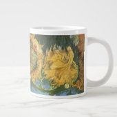 ビンセント・ヴァン・ゴッホ – 静物詩：4つの切り取ったひまわり ジャンボコーヒーマグカップ (右)