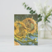 ビンセント・ヴァン・ゴッホ – 静物詩：4つの切り取ったひまわり ポストカード (スタンド正面)