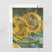ビンセント・ヴァン・ゴッホ – 静物詩：4つの切り取ったひまわり ポストカード (正面/裏面)