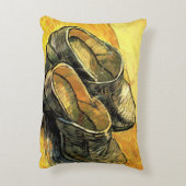 ビンセント・ヴァン・ゴッホ – 革の下駄のペア アクセントクッション (裏面(縦))