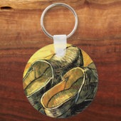 ビンセント・ヴァン・ゴッホ – 革の下駄のペア キーホルダー (正面)