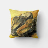 ビンセント・ヴァン・ゴッホ – 革の下駄のペア クッション (正面)