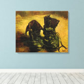 ビンセント・ヴァン・ゴッホ – 靴のペアを持つ静物詩 キャンバスプリント (インサイチュ (ウッドフロア))